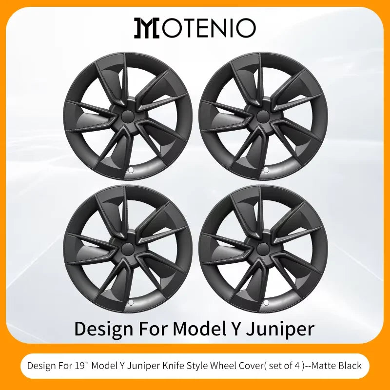 4PCS for New Model Y 2025 Juniper 19in Turbine Style Hubcap Rim Cover Accessories Hub Cap Automobile Wheel Cap for Tesla