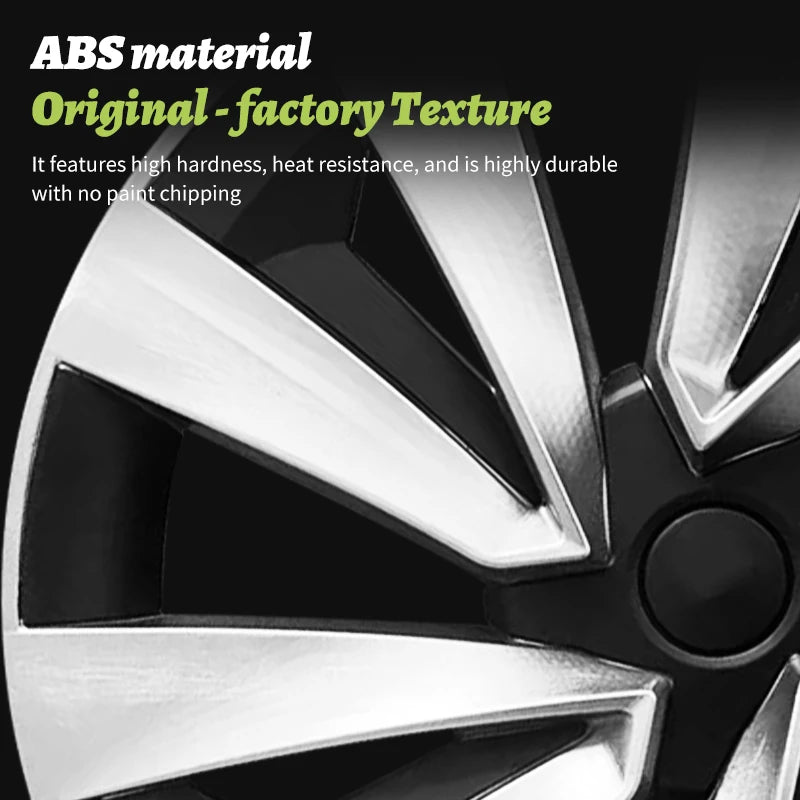 4PCS for New Model Y 2025 Juniper 19in Turbine Style Hubcap Rim Cover Accessories Hub Cap Automobile Wheel Cap for Tesla