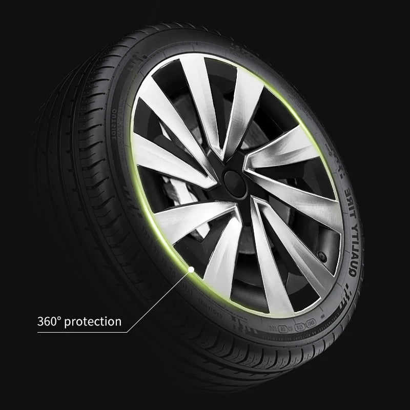 4PCS for New Model Y 2025 Juniper 19in Turbine Style Hubcap Rim Cover Accessories Hub Cap Automobile Wheel Cap for Tesla