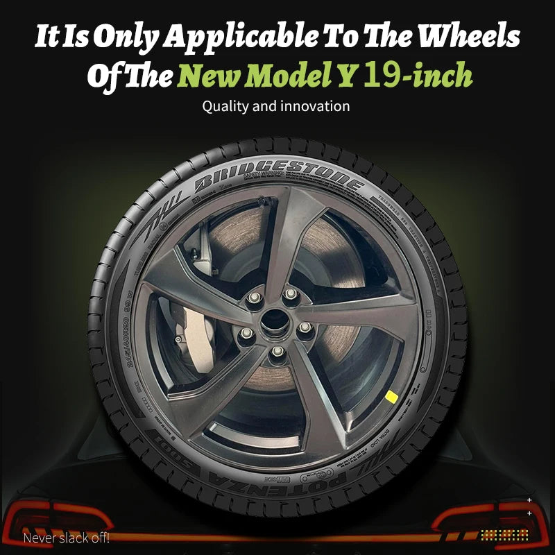 4PCS for New Model Y 2025 Juniper 19in Turbine Style Hubcap Rim Cover Accessories Hub Cap Automobile Wheel Cap for Tesla