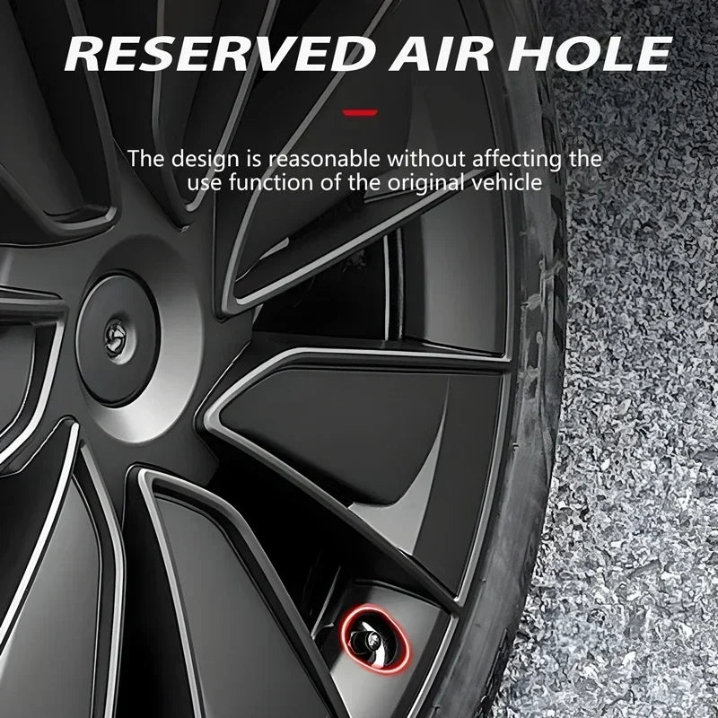 4PCS Hub Cap 19 Inch For Tesla Model Y Car Automobile Hubcap Full Cover Performance Replacement Wheel Cap Accessories 2018-2024