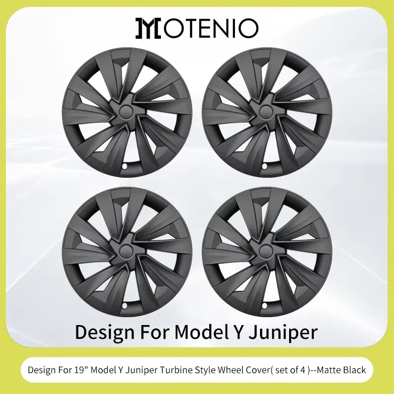 4PCS for New Model Y 2025 Juniper 19in Turbine Style Hubcap Rim Cover Accessories Hub Cap Automobile Wheel Cap for Tesla